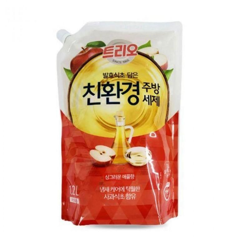 발효 식초 담은 사과향 베이킹 소다 주방 세제 리필 1.2L 싱크대 씽크 대세제 대용량