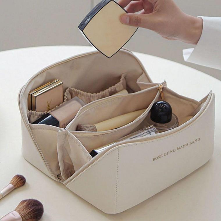 간편 깔끔 화장품 보관 여행 메이크업 지퍼 파우치 여행용 박스 대용량 브러 쉬파 거치대
