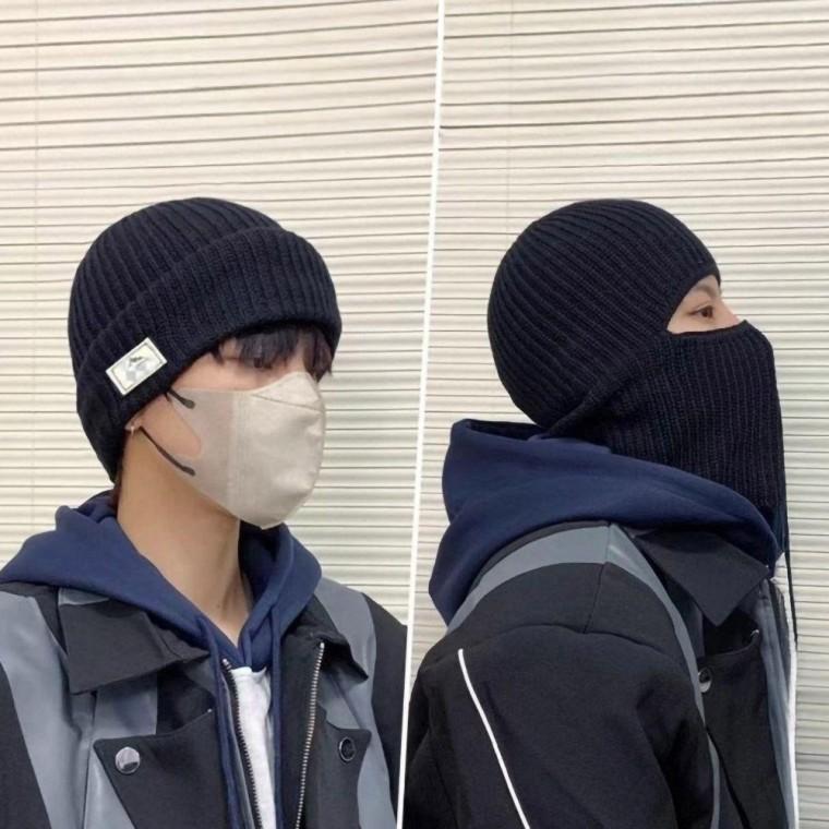 남성 여성 겨울 외출 투인원 바라클 라바 비니 방한 기모 모자 털모자 니트 스키장 남자