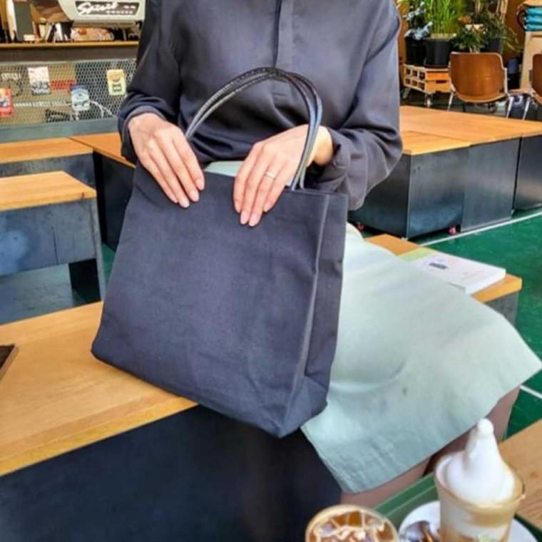 데일리 캔버스 토트백 블랙 데일리백