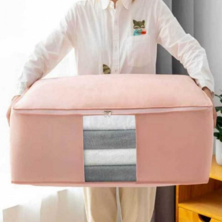 특대형 이불보관함 핑크 이불정리함