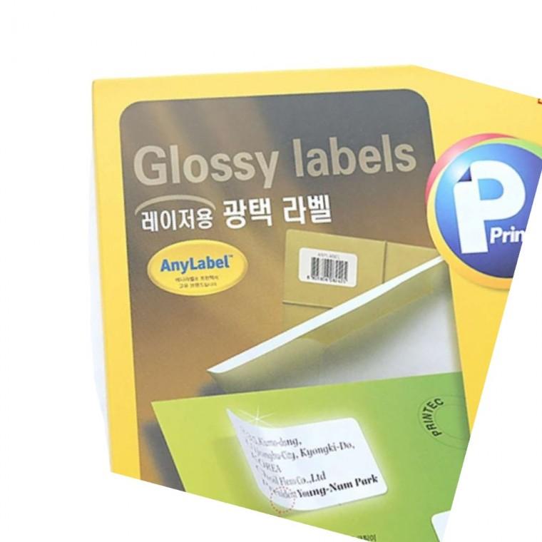 레이저용 광택라벨 18칸100매