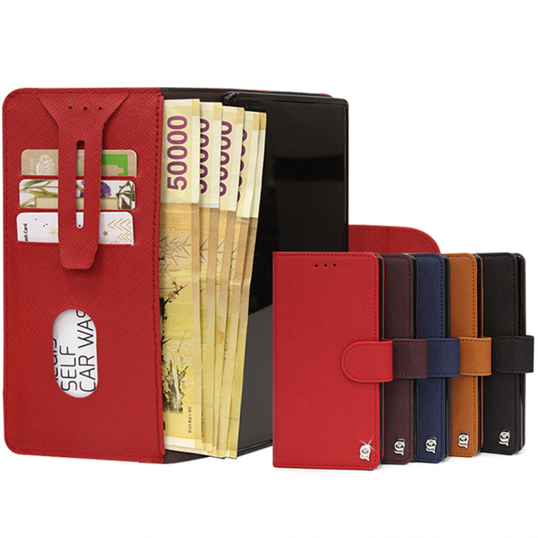 프라펠 다이어리 갤럭시S25용 케이스/소가죽/카드분실방지가드/지갑형