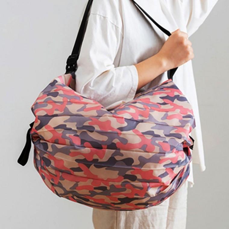 시장가방 핑크 50x35cm 여행용 여성 확장형 지퍼형