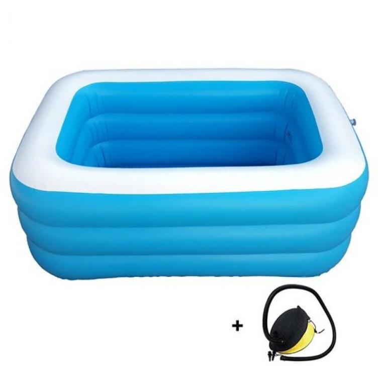 INTIME풀장 패밀리 풀장130cm 발펌프세트 물놀이 간이수영장 가정용 유아 어린이 키즈