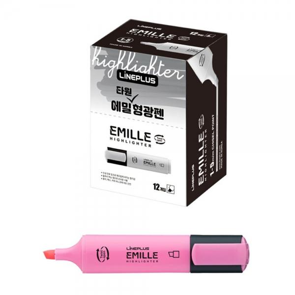라인플러스 형광펜 에밀 타원 하이라
