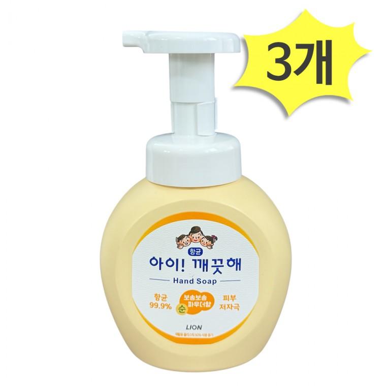 아이깨끗해 핸드워시 순 보송보송 파우더향 250ml x 3개 손세정제 물비누 거품