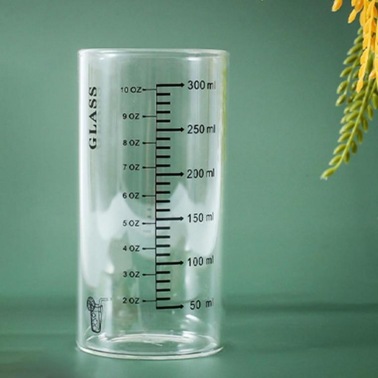 내열 유리컵 350ml 블랙 티잔 주스잔 커피잔 음료컵