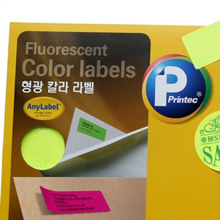 컬러라벨 빨강 V3815 1칸 10매
