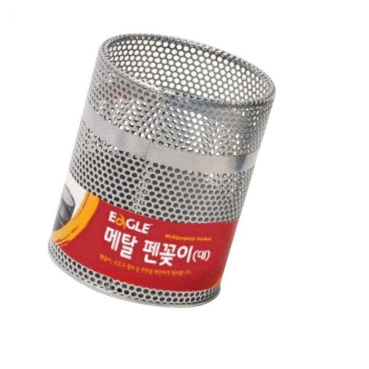 망사펜꽂이 대형 은색 연필꽂이