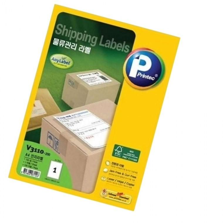 물류관리 라벨 1칸 200매
