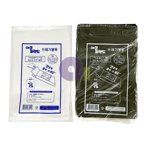 분리수거비닐/80L/대/100장/쓰레기봉투/쓰레기비닐
