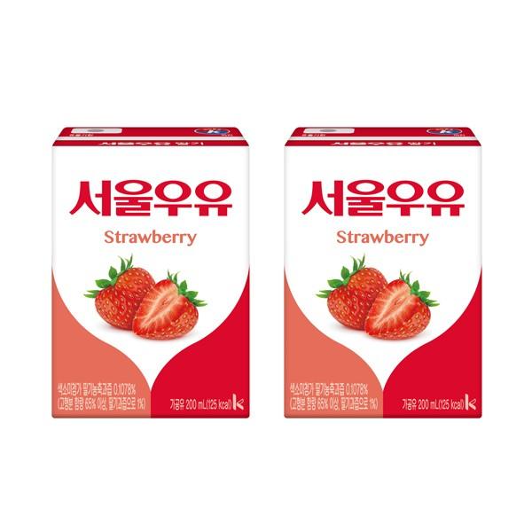 서울우유 딸기멸균우유200ml x 24입