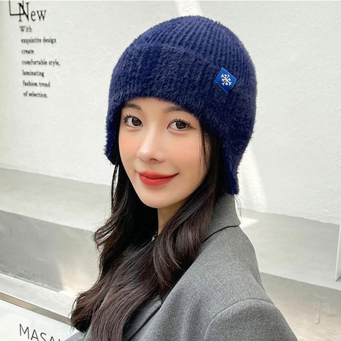 여성 귀달이 모자 기모 안감 비니