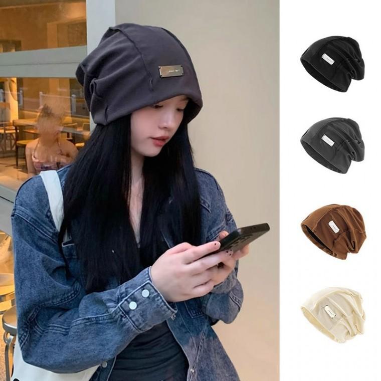 여성 메탈 장식 포인트 패션 모자 비니