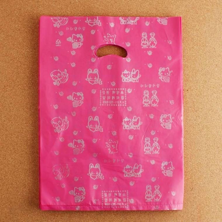 100p 비닐 봉투 핑크 27x37cm 봉지 일반 옷가게 질긴