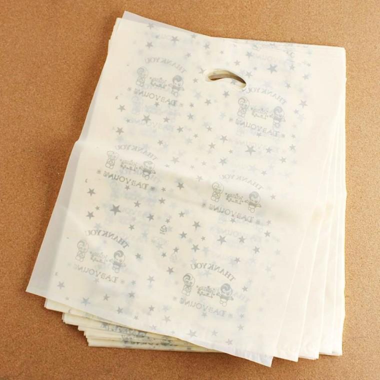100p 비닐 봉투 베이지 35x44cm 일반 포장 시장 빵