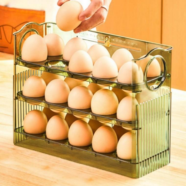 트레이 계란 보관함 정리 수납 3단 냉장고 30구