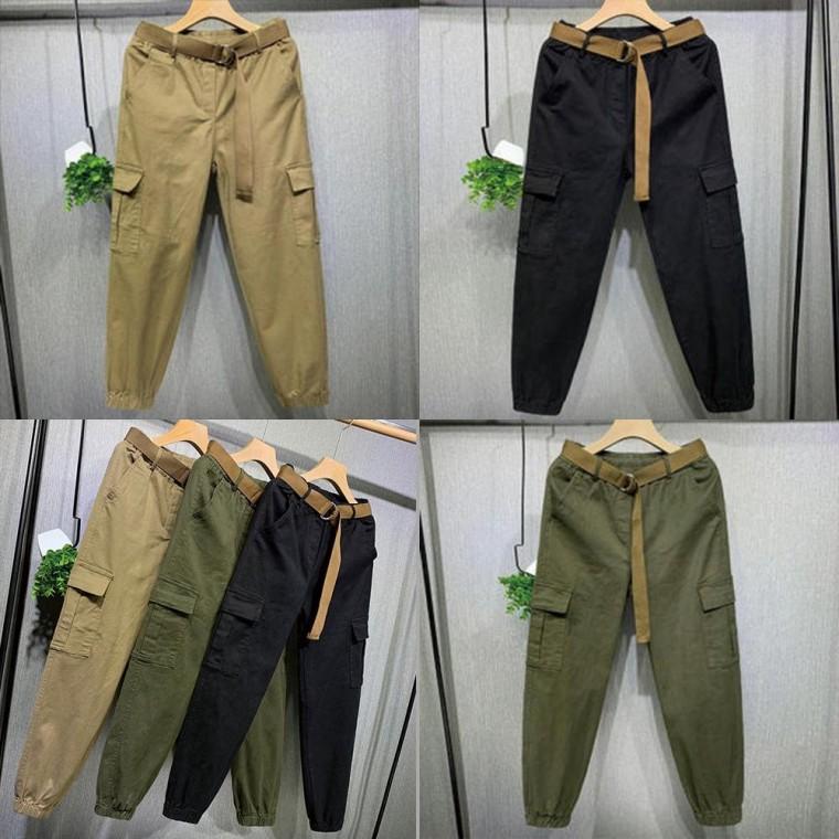 여성 여자 와이드 가을 기모 데일리 카고팬츠 겨울 밴딩 편한 커팬츠 여성