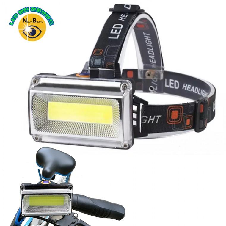 넓은광폭 LED COB 충전식 야외 캠핑 등산 랜턴 헤드랜턴 6684헤드