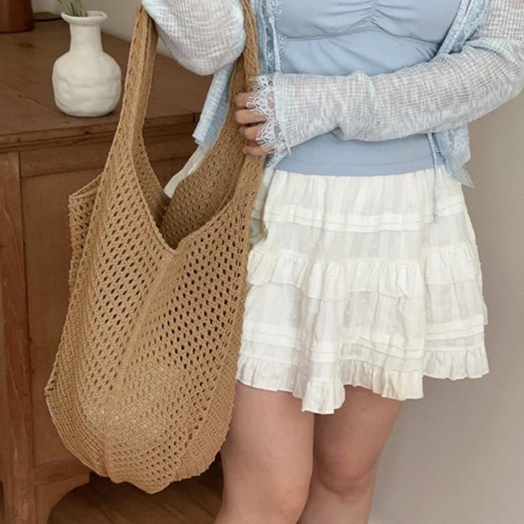 번들그물 네트백 니트가방 토트백 에코백 도시락가방 캔버스가방 그물가방 네트백 뜨개가방