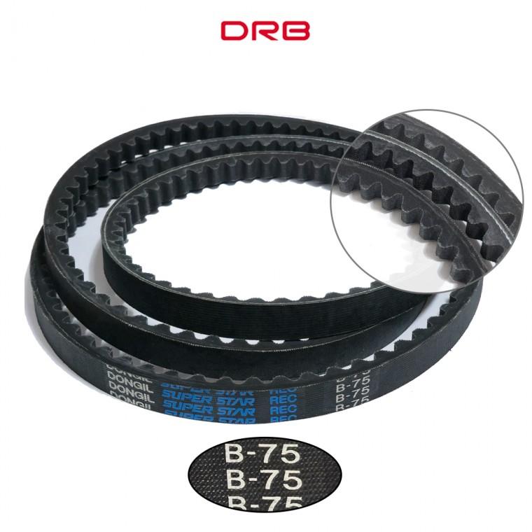 톱니형 동일 고무벨트 B75 산업용 기계벨트 발전기 차량용 REC 1개 DRB B형