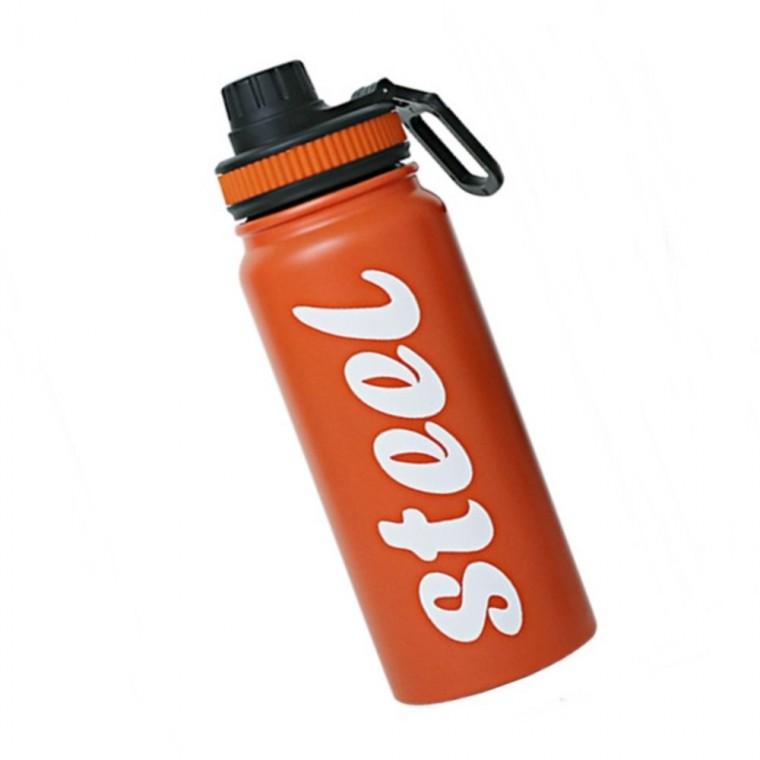 스틸 보온보냉 물병 630ml(오렌지)