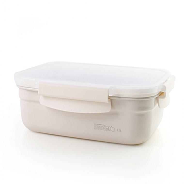 스텐맘 세라믹 컬러직사각 밀폐용기(1500ml)