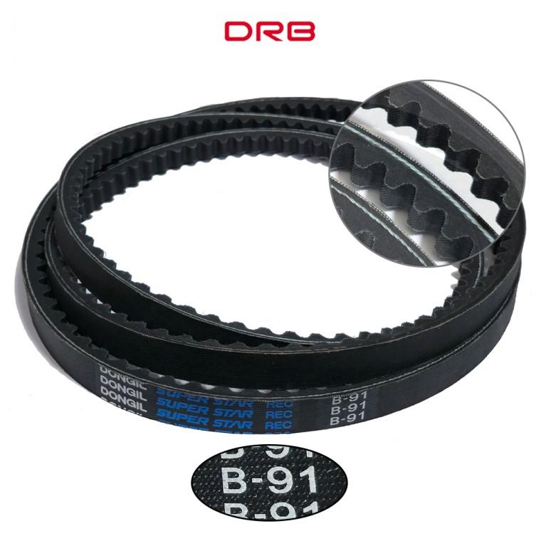동일 고무벨트 REC B91 산업용 기계벨트 발전기 차량용 1개 DRB B형 톱니형