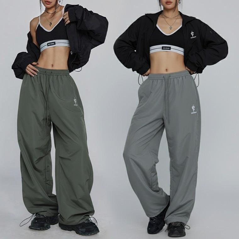 와이드스트링팬츠밴딩 트레이닝바지 롱 투웨이 조거