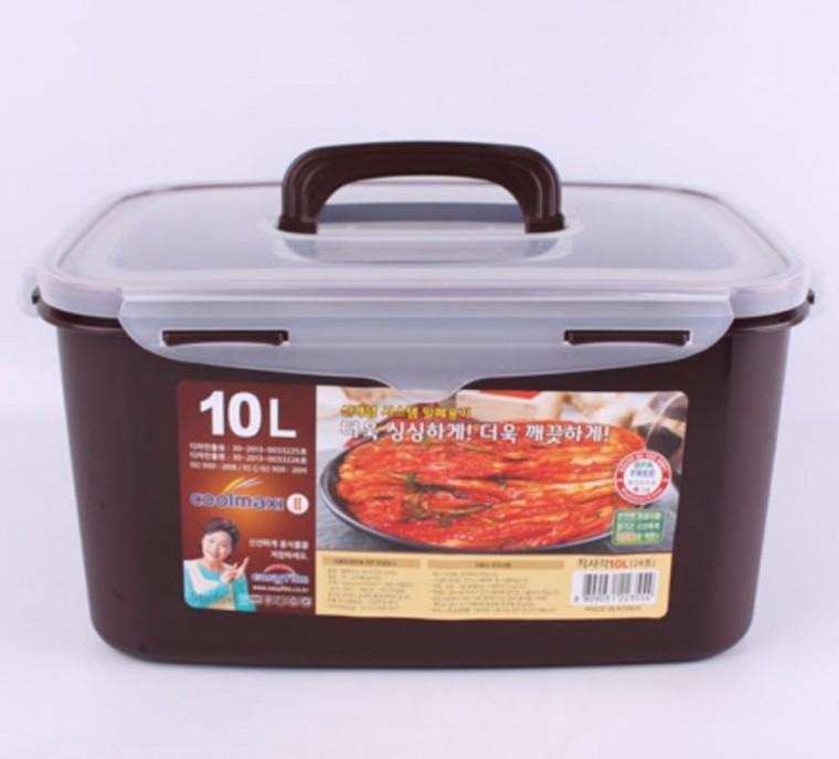 쿨맥시 직사각 밀폐용기 24호(초코)10L