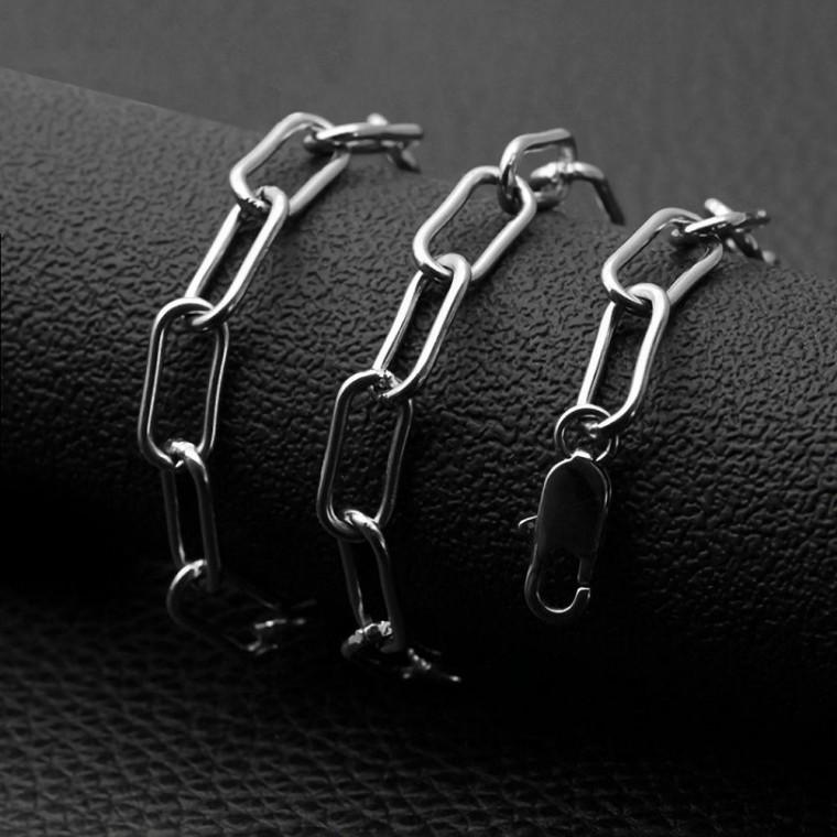 써지컬 스틸 빅클립 체인 목걸이 남녀 공용 남자 목걸이줄