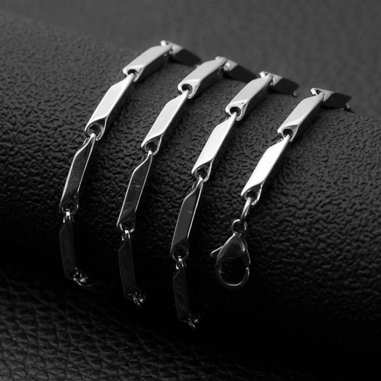 써지컬 스틸 트위스트 대나무 체인 남자 목걸이(5mm) 목걸이줄