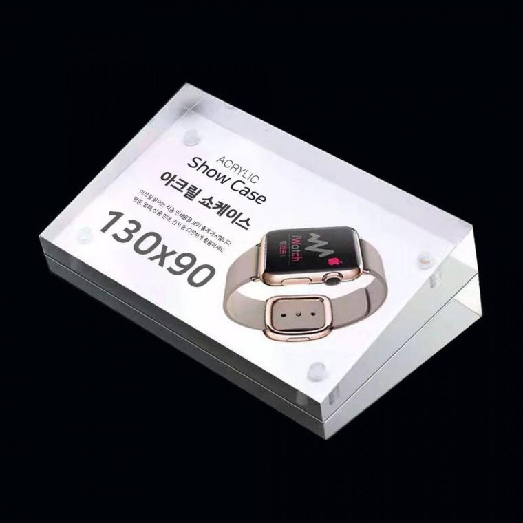 마그네틱 아크릴 프레임 홀더 130x 90mm 양쪽 경사 투명 꽂이 안내판 아크릴쇼