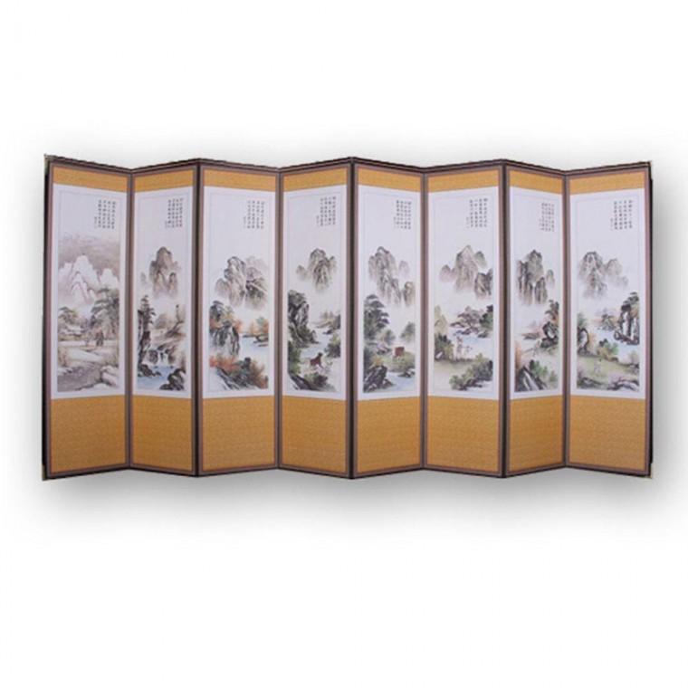산수화 8폭 병풍 (커버포함) 명절 제사 차례