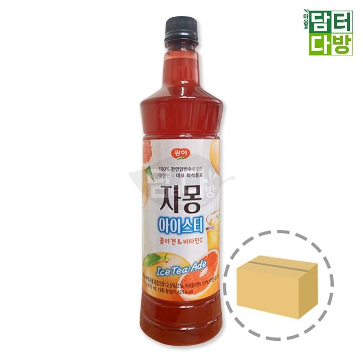 (무배) 광야식품 자몽 아이스티 베이스 970ml 1BOX (15개입)