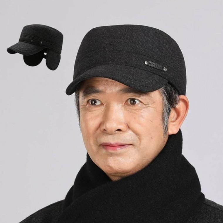 남자 남성 중년 겨울 귀덮개 캡모자 방한모자 귀달이 는모자 중년남자 남성모자 등산