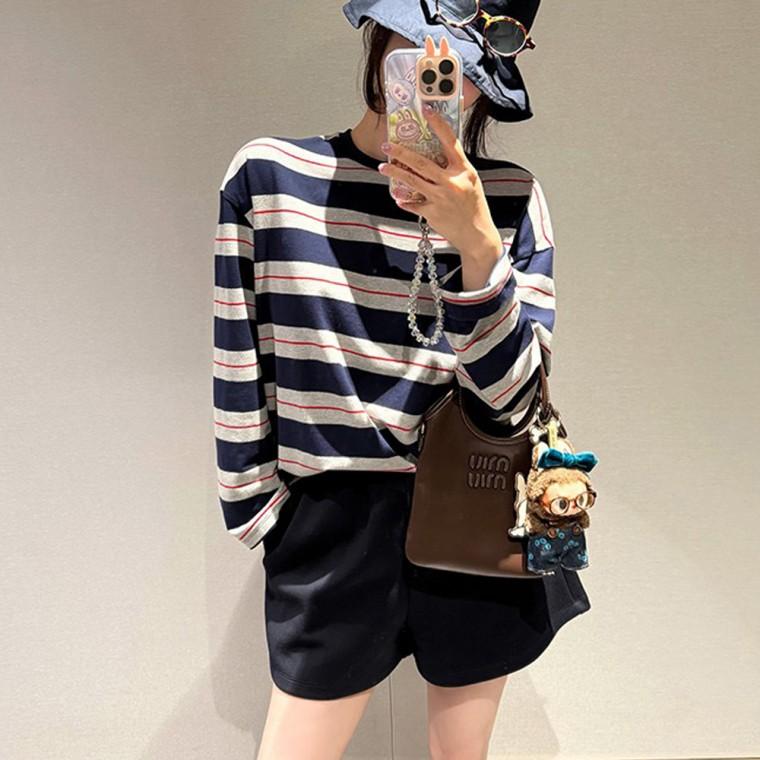 F007574 멀티단가라 루즈핏 긴팔티셔츠