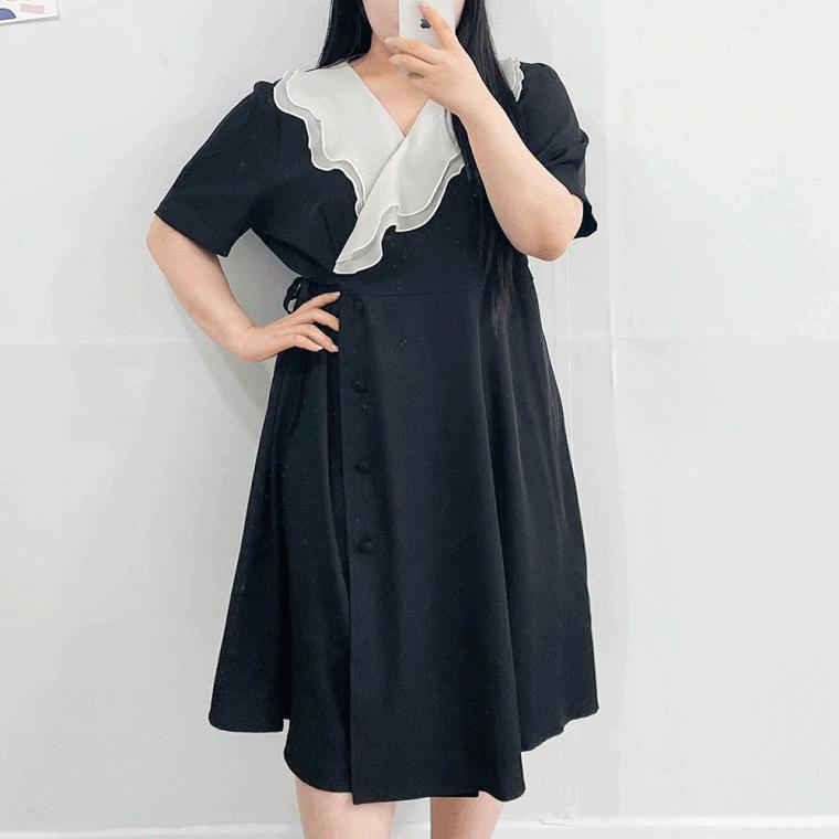 에코바람 카라원피스