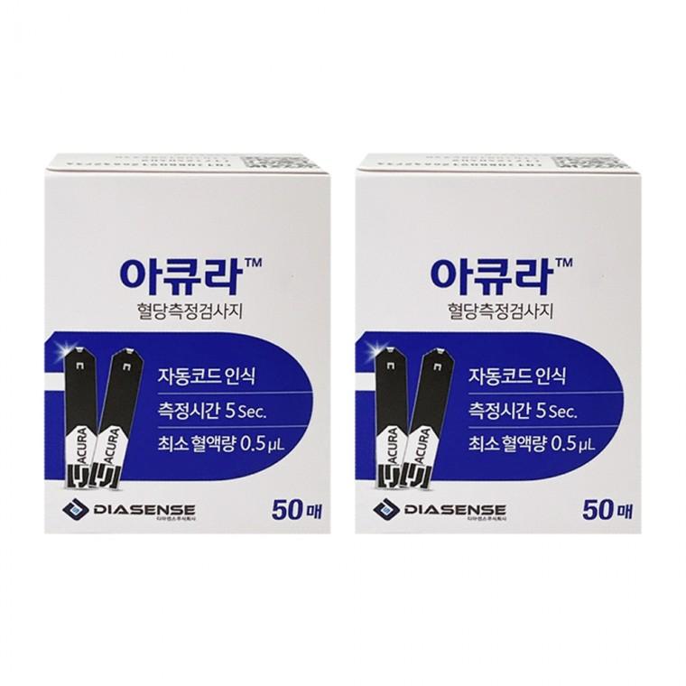 아이센스 아큐라 혈당시험지 50매 x 2박스