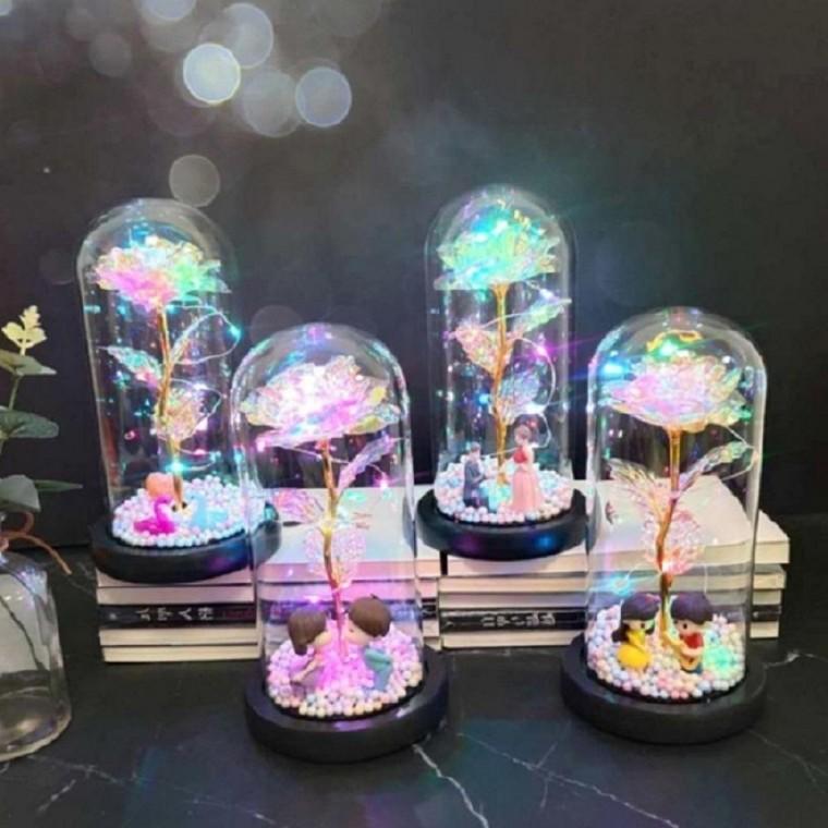홀로그램 LED 장미 LED 장미 기념일 꽃 무드등 소품 인테리어