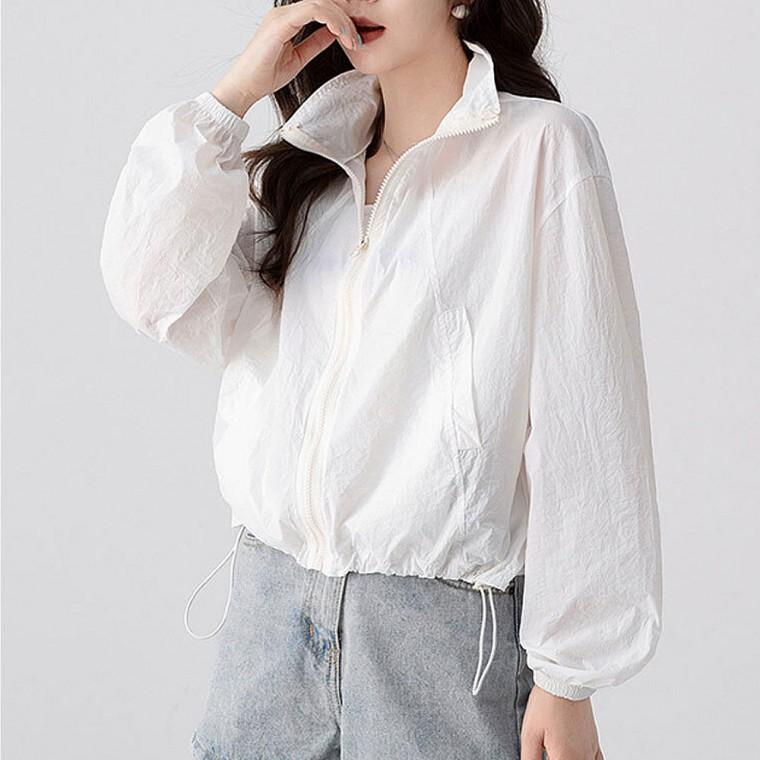 여성 바람막이 점퍼 세미크롭 간절기 아우터