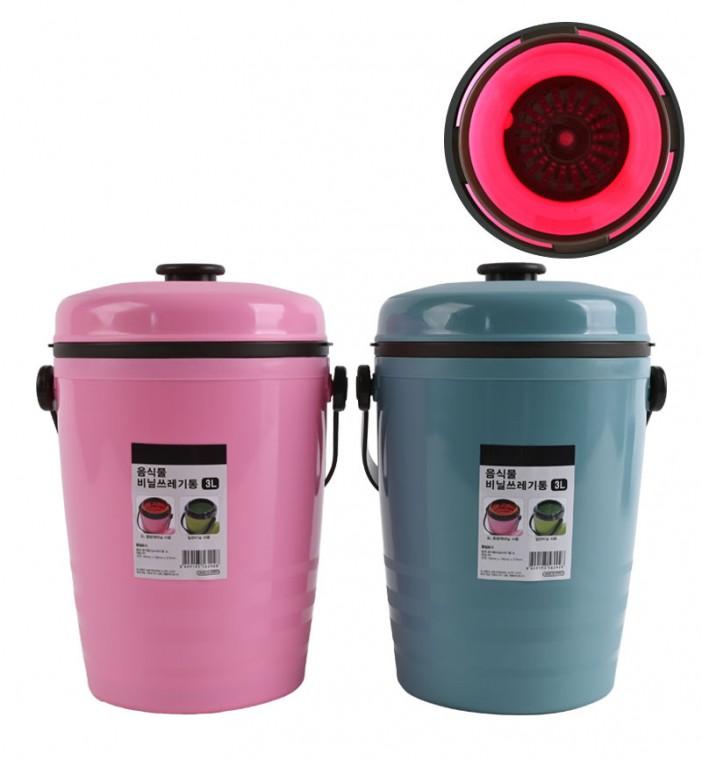 디디샵 음식물 비닐 쓰레기통 3L (색상랜덤) (562928)