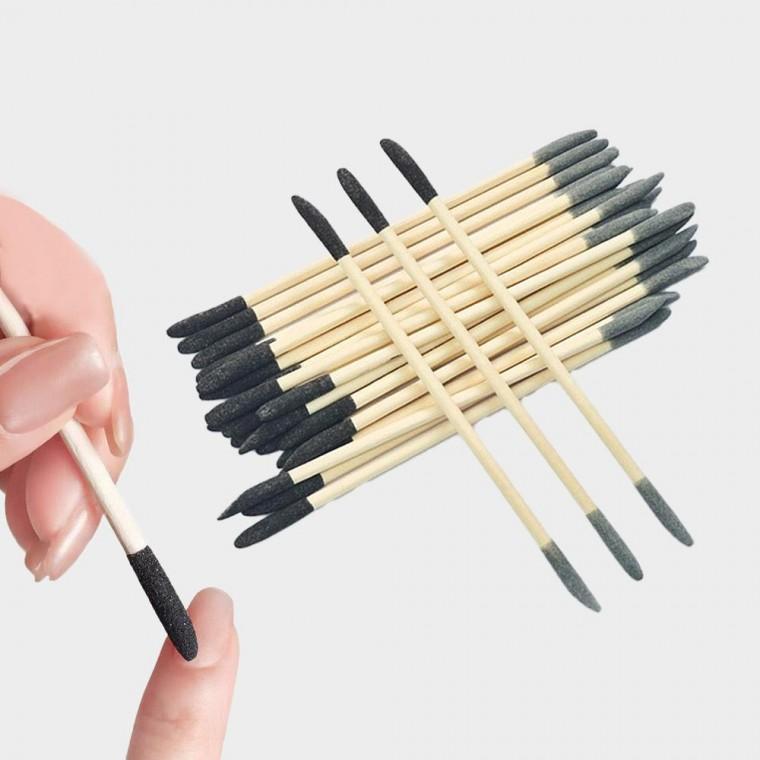 네일아트 일회용 양면형 우드스틱 샌딩 파일 50개입