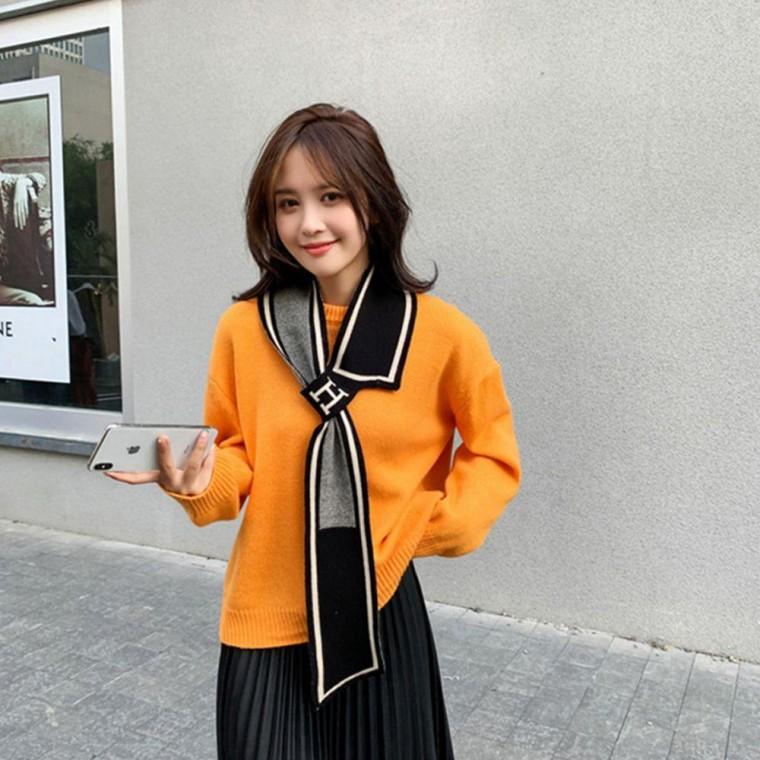 럭셔리 커플 미니 숏 목도리 여자 예쁜 짧은 머플러 여성 가을 코디 선물 간절기 20
