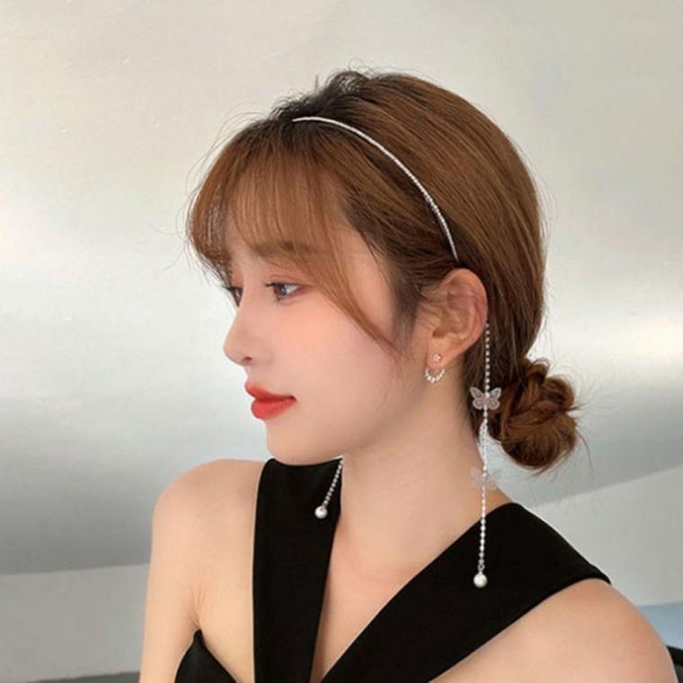 20대 여성 나비 스트링 포인트 깔끔한 헤어 머리띠 얇은 남자 밴드 스포츠 헤어밴드