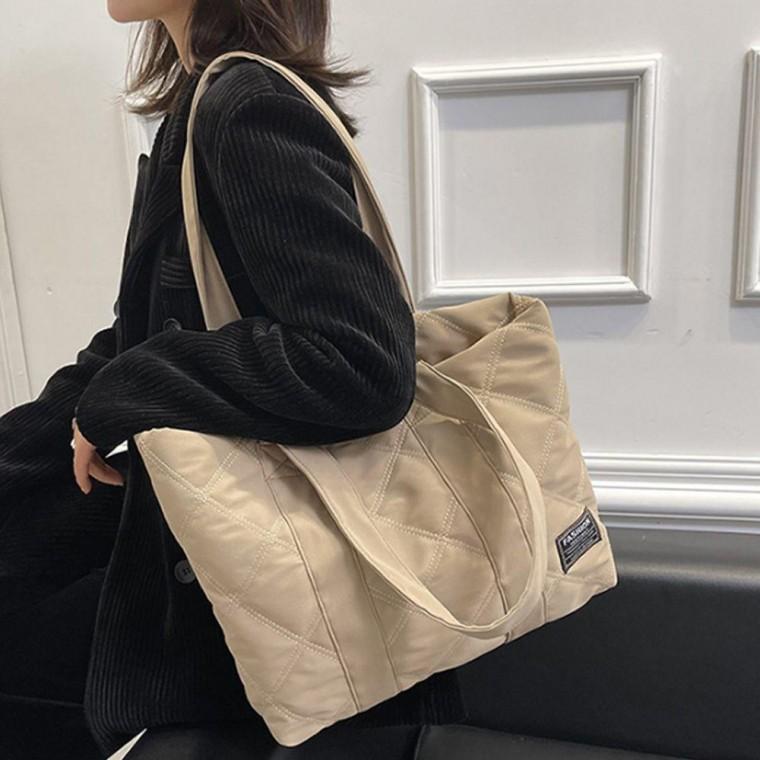 여성 캐주얼 패션 깔끔한 마름모 퀄팅 수납 토트백 가방 숄더백 여자 핸드백 다이어리