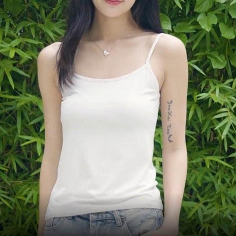 여성 사계절 사용 가능 학생 직장인 이너 웨어 나시 나시탑 레이어드 크롭 요가 필라