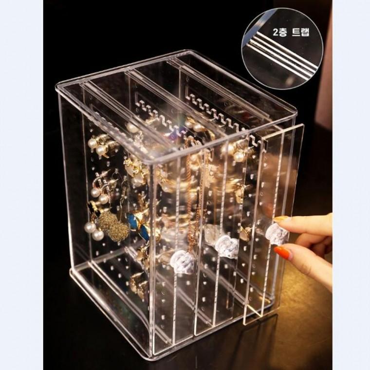 아크릴 보석함 기본형 귀걸이 악세사리 반지 보관함 정리함 프리미엄 복합형 서랍 주얼리