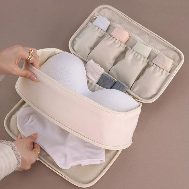여행 캠핑 필수품 휴대용 다용도 3단 속옷 파우치